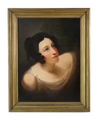 portrait of a woman by Rembrandt Peale, oil on canvas, sold Jan 2025
