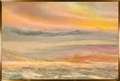 Abstracted Landscape by Michael Anthony Carr, oil on board, sold Dec 2023