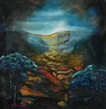 and Hardus Koekemoer (South Africa by Joel Tshepo Sebothoma, oil on canvas, sold Dec 2023