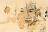 Portrait by Hardus Koekemoer, charcoal and coffee on paper, sold Dec 2023