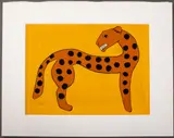Standing Cheetah by Jan Yoors, Pastel on Paper, sold Jun 2024