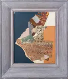 Untitled by Joan Hyde Shapiro, Collage with Marbled Paper and Lace Elements, sold Jun 2024