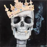 King Death by Annie Lignini, 2015, Acrylic on Canvas, sold Jun 2024