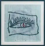 Eye from the No Literal Meaning Here portfolio by Donald Baechler, 1984, Screenprint in Colors with Hand Coloring, sold Jun 2024