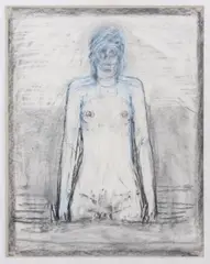 Abstract Female Nude by Karl Weschke, 1988, Mixed Media on Paper, sold Jun 2024