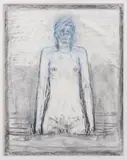 Abstract Female Nude by Karl Weschke, 1988, Mixed Media on Paper, sold Jun 2024