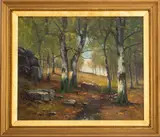 Forest Trail by Max Weyl, 1899, Oil on Canvas, sold Jun 2024
