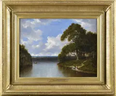 Untitled by David Johnson, oil on canvas, sold Feb 2023