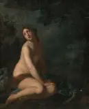 zugeschrieben Büssende Maria Magdalena by Francesco Furini, oil on canvas, sold Sep 2023