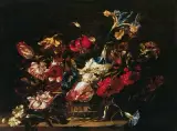 Nachfolger des 18.Jhs by Juan de Arellano, oil on canvas, sold Sep 2023