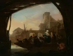 Flucht nach Ägypten by Abraham Bloemaert, oil on panel, offered Sep 2023