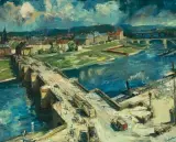 Blick vom Turm der katholischen Hofkirche by Günther Blechschmidt, 1928, oil on canvas, sold Sep 2023