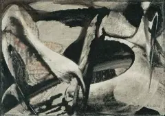Ohne Titel by Karl Otto Götz, mixed media, sold Sep 2023