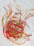 Hommage à Beethoven by Arman, 1989, color lithograph, offered Sep 2023