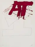 Lithographie für Plakat der Tapiès-Retrospektive in der Fondation Maeght, St-Paul-de-Vence by Antoni Tàpies, 1976, color lithograph, sold Sep 2023
