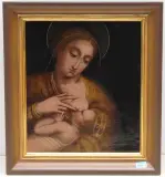 in der Art Madonna del latte by Maestro di Sant'Ivo, oil on canvas, sold Sep 2023