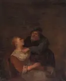 Der Lüstling by Jan Jacobsz. Molenaer, oil on panel, offered Sep 2023