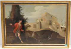 in der Art Der verlorene Sohn hütet die Schweine by Bartolomé Esteban Murillo, oil on canvas, offered Sep 2023