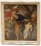 Kopie nach Die Opferung des Isaaks by Peter Paul Rubens, oil on copper, sold Sep 2023