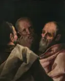 Drei Apostel by Spanien, 17.Jh., oil on panel, sold Sep 2023