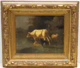 Weidende Kühe by Antonio Cortés y Aguilar, oil on canvas, sold Sep 2023
