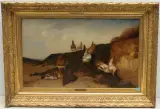 Coq et poules by Philibert Leon Couturier, oil on canvas, offered Sep 2023