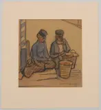 Volendam by Max Cramer, 1908, watercolor, offered Sep 2023