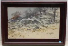Verschneite Landschaft by Wilhelm von Gegerfelt, oil on canvas, offered Sep 2023