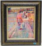 Going Home by Arthur Karl Maderson, oil on board, sold Sep 2023