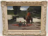 Orientalische Szene by C. Monti, oil on canvas, sold Sep 2023