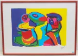 Personnages by Karel Appel, 1966, color lithograph, offered Sep 2023