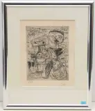 Ohne Titel by Asger Jorn, drypoint, sold Sep 2023