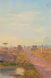 Ansicht von Rom by Salomon Corrodi, watercolor, sold Sep 2023
