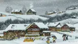 Winterwetter by Albert Manser, 1992, oil on board, sold Sep 2023