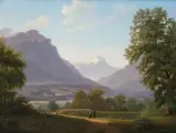 Fürstenau im Domleschg by Samuel Birmann, 1831, oil on canvas, sold Sep 2023