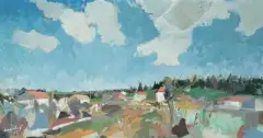 Muriaux (Jura) by Coghuf, 1952, oil on canvas, sold Sep 2023