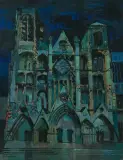 Kathedrale by Ernst Georg Heussler, oil on canvas, sold Sep 2023
