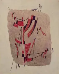 Arabeske by Theo Eble, 1953, mixed media, sold Sep 2023