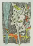 Mandolinenspieler by Alois Carigiet, 1974, color lithograph, offered Sep 2023