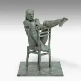 Der Stuhl by Erich Hauser, bronze, sold Sep 2023