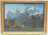 nach Johann Ludwig Bleuler "Le paysage de la Wegneralp by Paul Julius Arter, 1830, gouache, sold Sep 2023