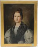 Bildnis einer jungen Frau by Georg Anton Gangyner, 1834, oil on canvas, sold Sep 2023