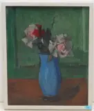 Stillleben mit blauer Vase by Paul Basilius Barth, 1954, oil on canvas, offered Sep 2023