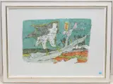 Habicht by Alois Carigiet, 1978, color lithograph, sold Sep 2023