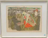 Obsternte by Alois Carigiet, 1964, color lithograph, offered Sep 2023