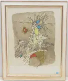 Schneehuhn by Alois Carigiet, 1968, color lithograph, offered Sep 2023