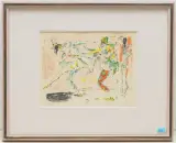 Zwei Harlekine by Alois Carigiet, 1963, color lithograph, sold Sep 2023