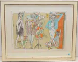 Zirkusszene by Alois Carigiet, 1982, color lithograph, offered Sep 2023