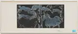 Acht sich gegenüberstehende Pferde im Stall by Hans Erni, 1966, color lithograph, sold Sep 2023