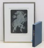 Frau, Pferd und Mond by Hans Erni, 1993, color lithograph, sold Sep 2023